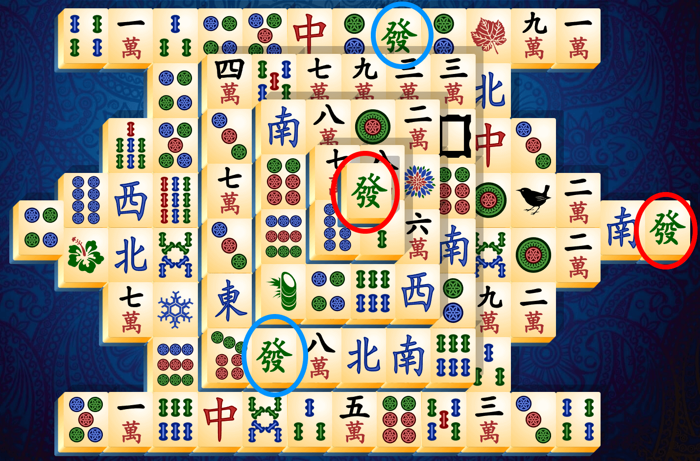 Mahjong Solitaire-guide, steg 1