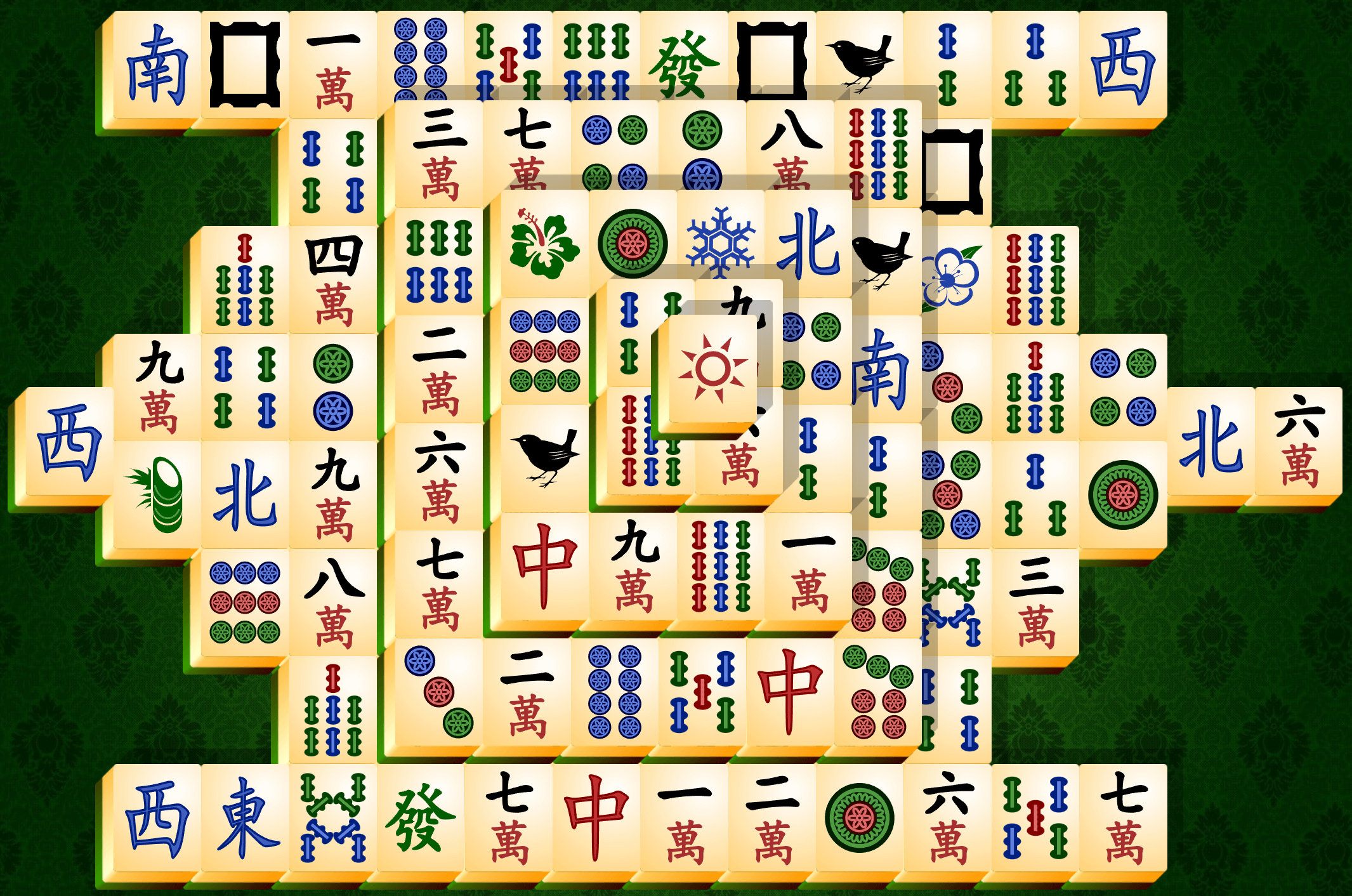 Mahjong Solitaire, sköldpaddslayouten